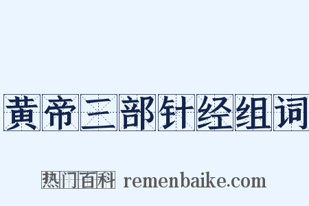 黄帝三部针经组词是什么意思的图片